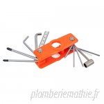 Healifty Clé hexagonale multi-outils pour outil de réparation de guitares orange  B07V2S98M1